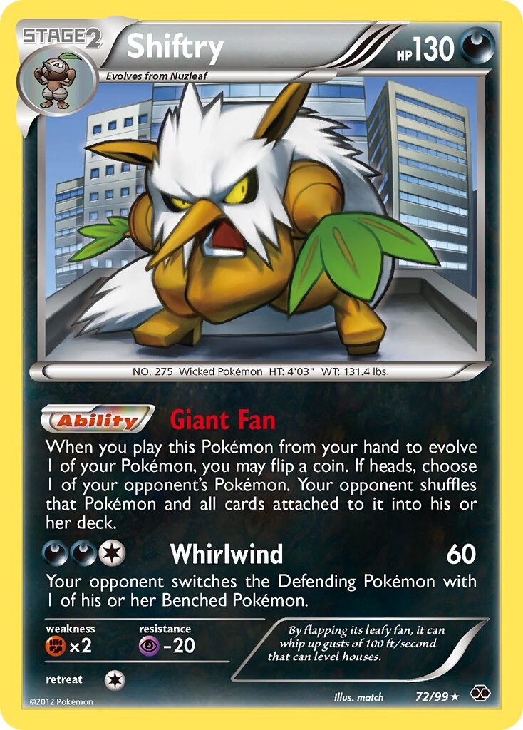 Shiftry 072/99 — Next Destinies (English Pokémon TCG card)