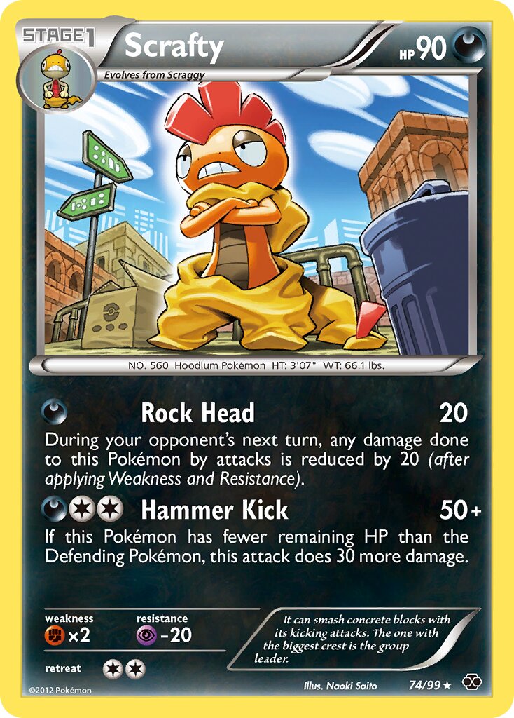 Scrafty 074/99 — Next Destinies (English Pokémon TCG card)