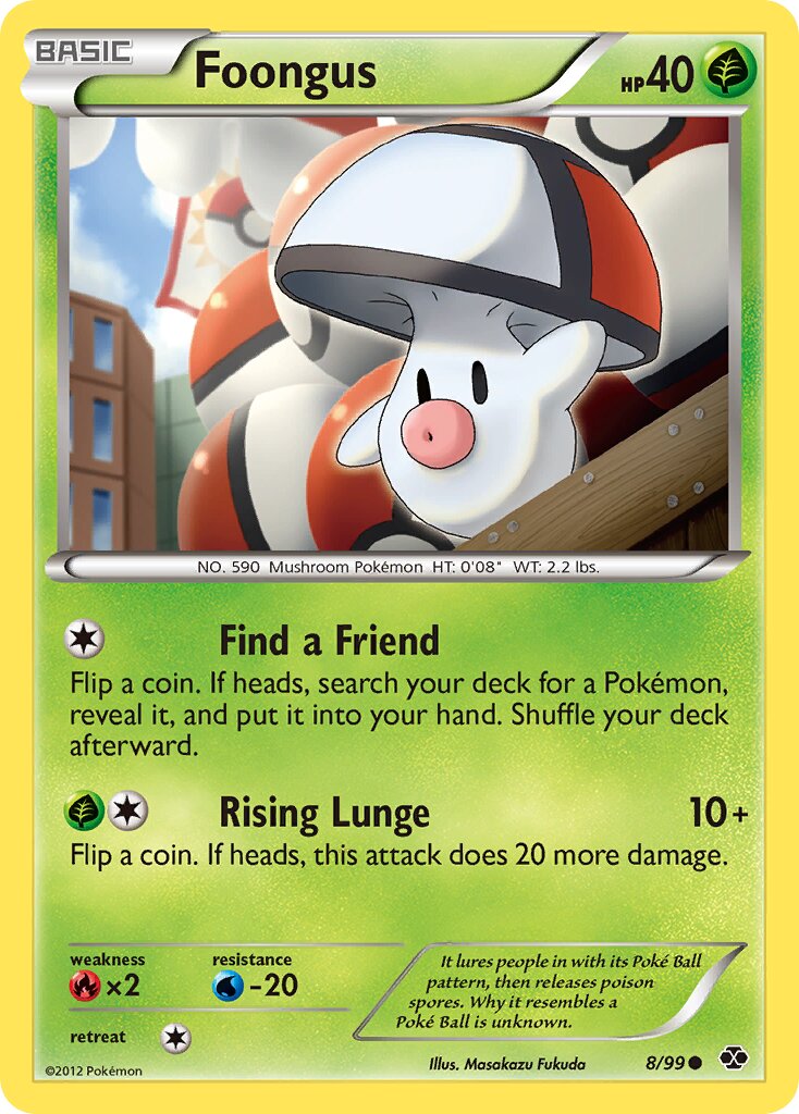 Foongus 008/99 — Next Destinies (English Pokémon TCG card)