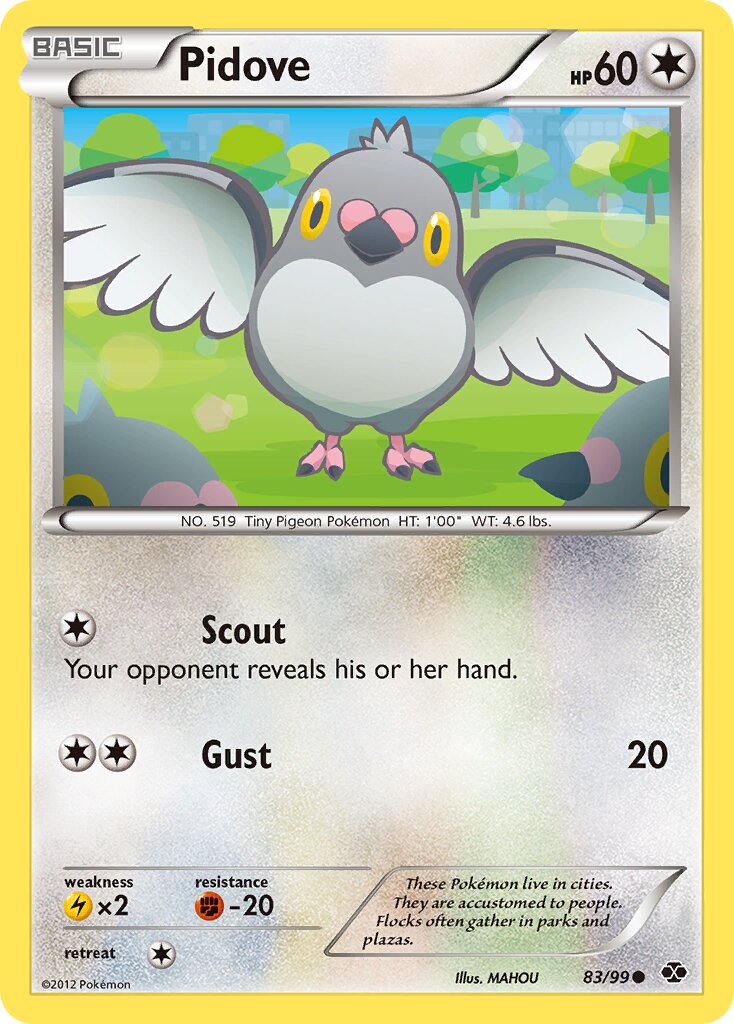 Pidove 083/99 — Next Destinies (English Pokémon TCG card)