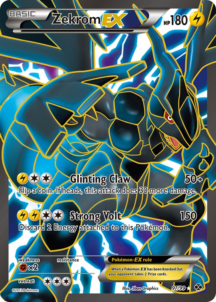 Zekrom-EX 097/99 — Next Destinies (English Pokémon TCG card)