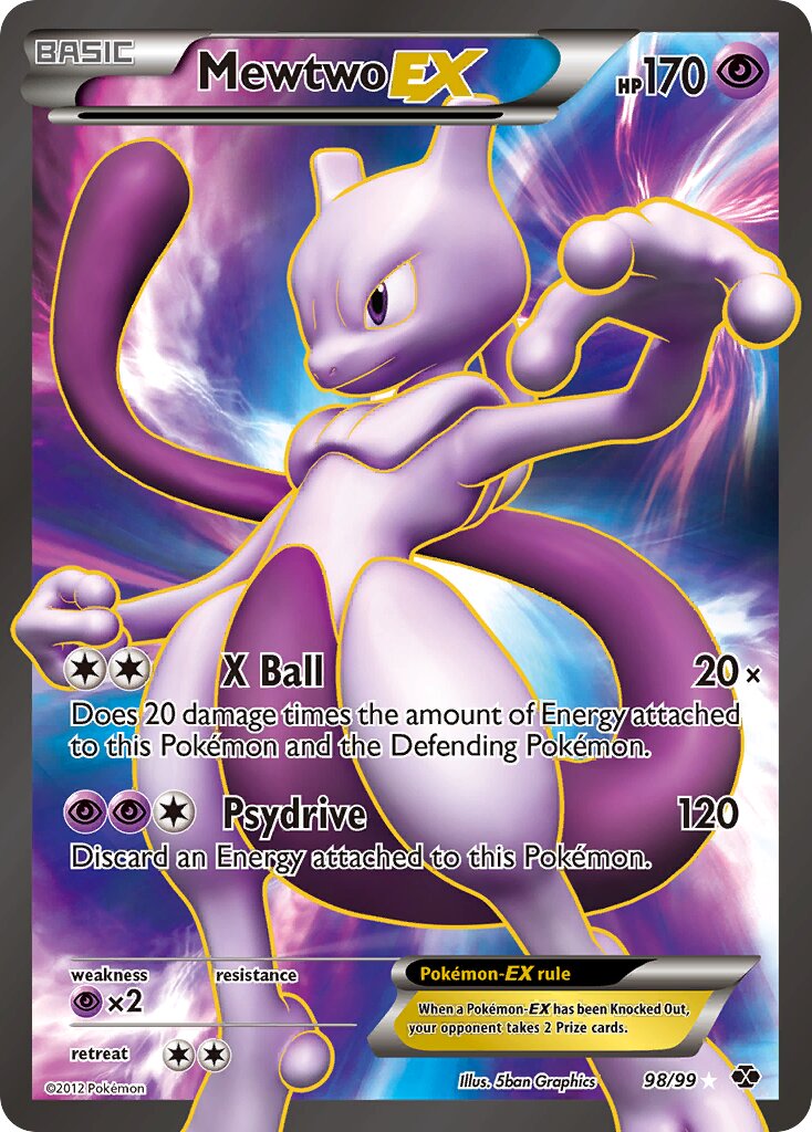 Mewtwo-EX 098/99 — Next Destinies (English Pokémon TCG card)