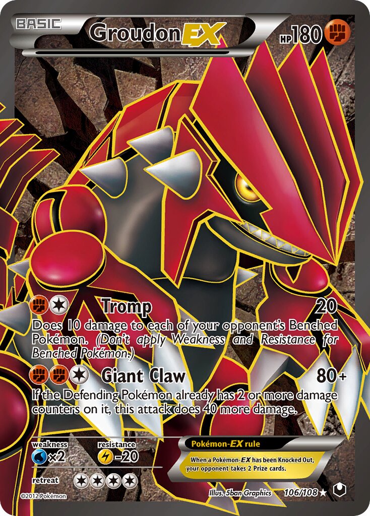 Groudon-EX 106/108 — Dark Explorers (English Pokémon TCG card)