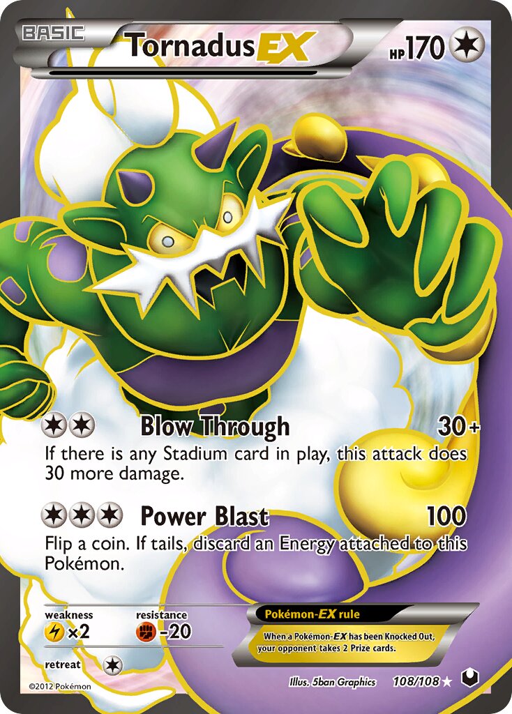 Tornadus-EX 108/108 — Dark Explorers (English Pokémon TCG card)