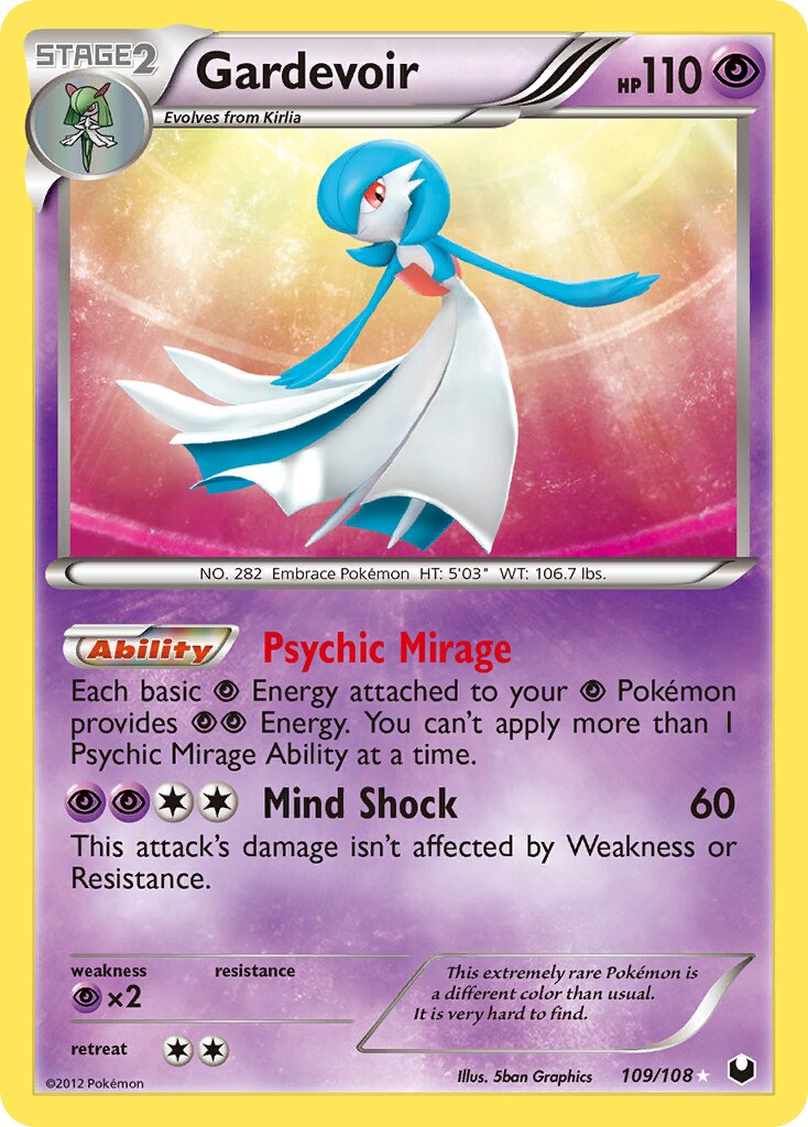 Gardevoir 109/108 — Dark Explorers (English Pokémon TCG card)