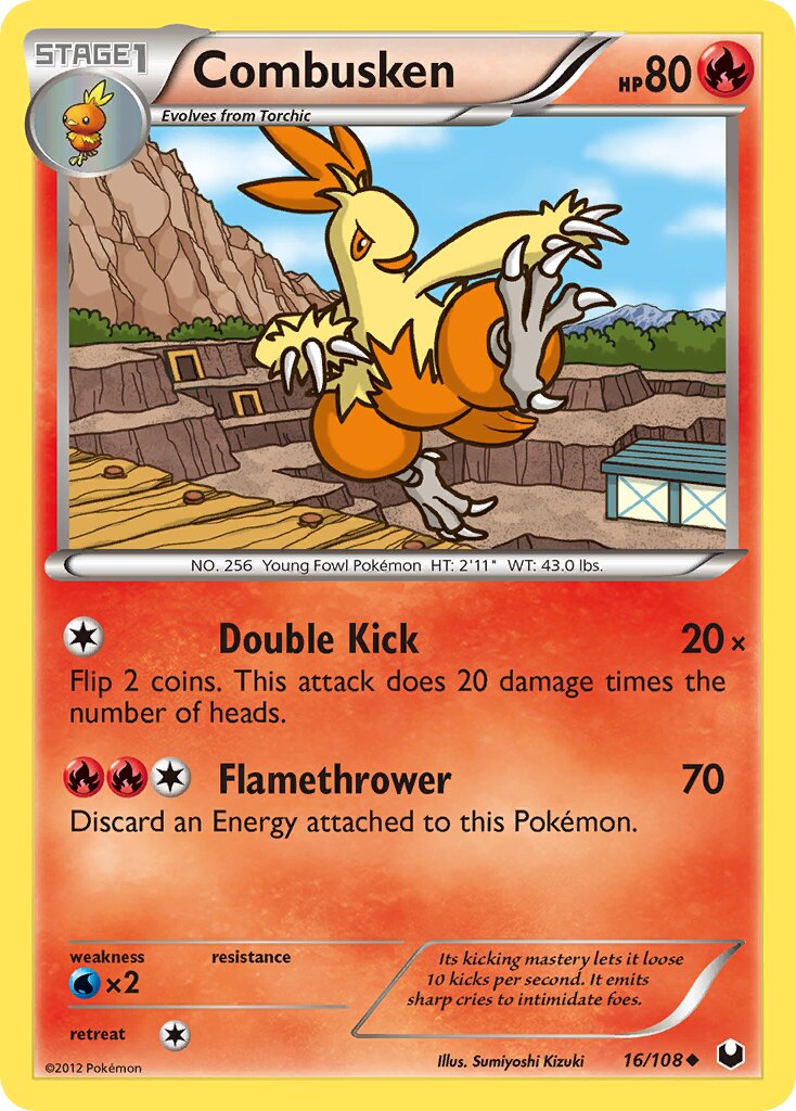 Combusken 016/108 — Dark Explorers (English Pokémon TCG card)