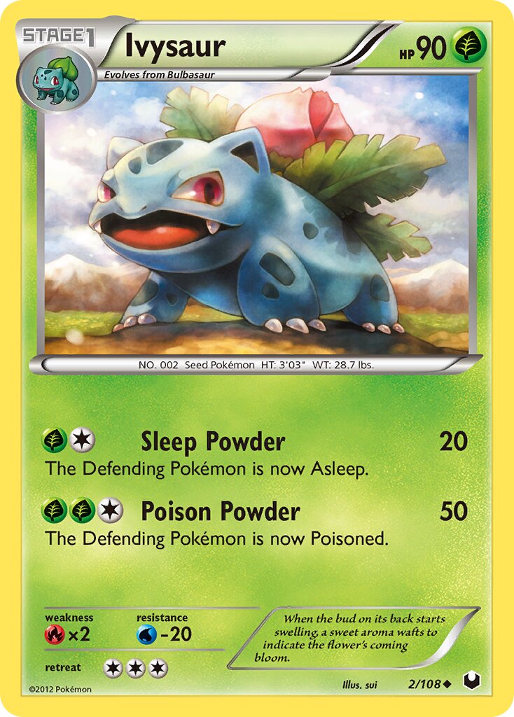 Ivysaur 002/108 — Dark Explorers (English Pokémon TCG card)