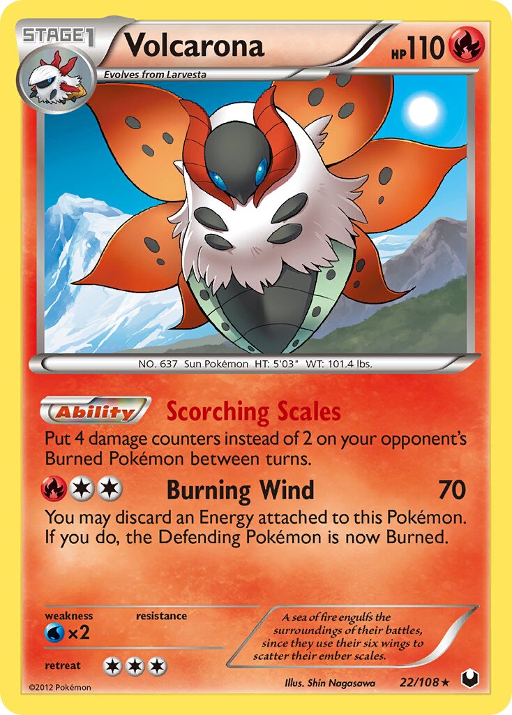 Volcarona 022/108 — Dark Explorers (English Pokémon TCG card)