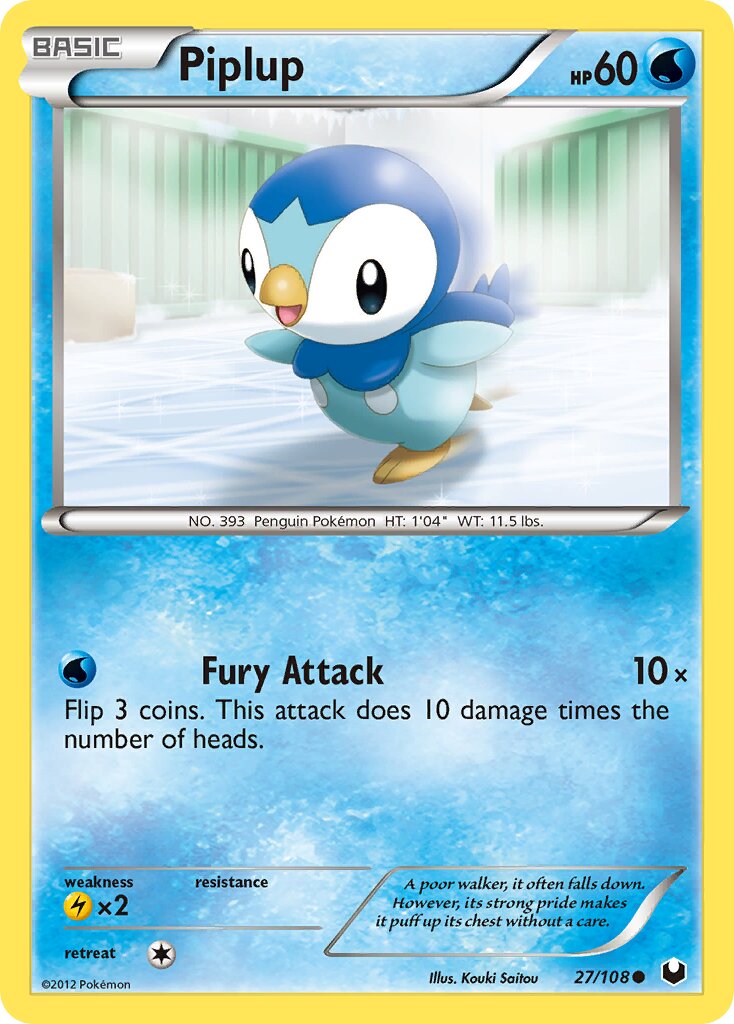 Piplup 027/108 — Dark Explorers (English Pokémon TCG card)