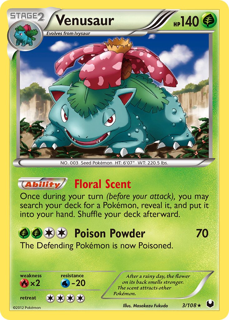 Venusaur 003/108 — Dark Explorers (English Pokémon TCG card)