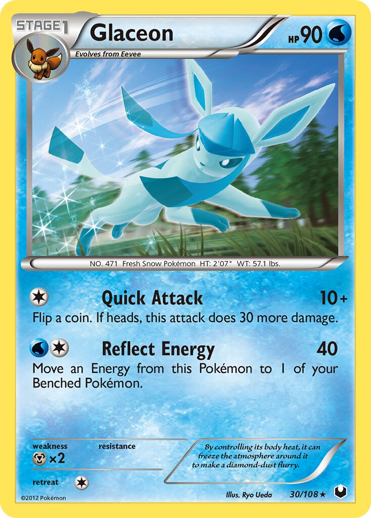 Glaceon 030/108 — Dark Explorers (English Pokémon TCG card)