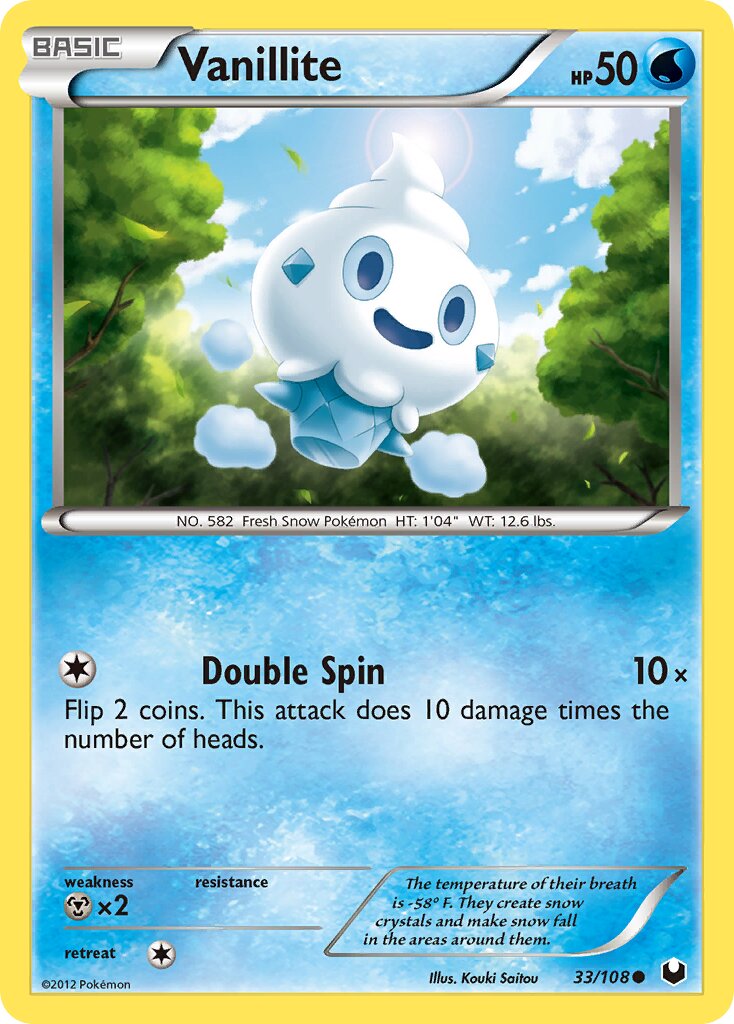 Vanillite 033/108 — Dark Explorers (English Pokémon TCG card)