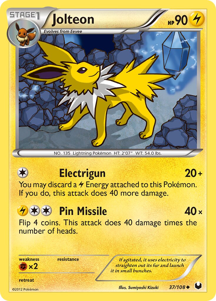 Jolteon 037/108 — Dark Explorers (English Pokémon TCG card)