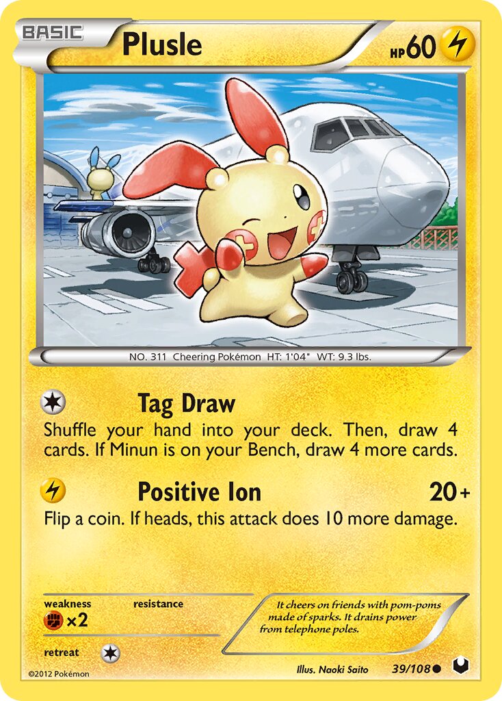 Plusle 039/108 — Dark Explorers (English Pokémon TCG card)
