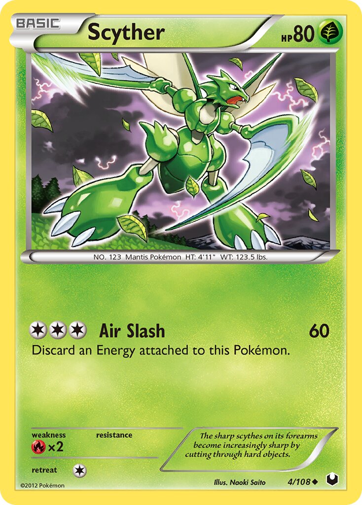 Scyther 004/108 — Dark Explorers (English Pokémon TCG card)