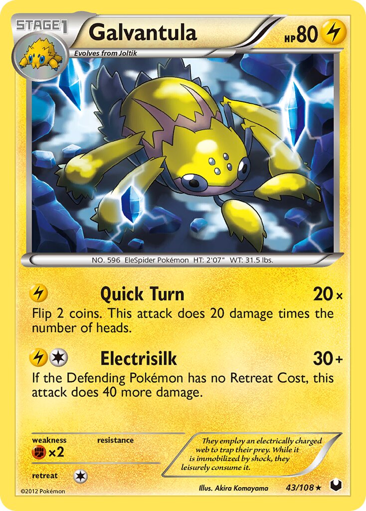 Galvantula 043/108 — Dark Explorers (English Pokémon TCG card)