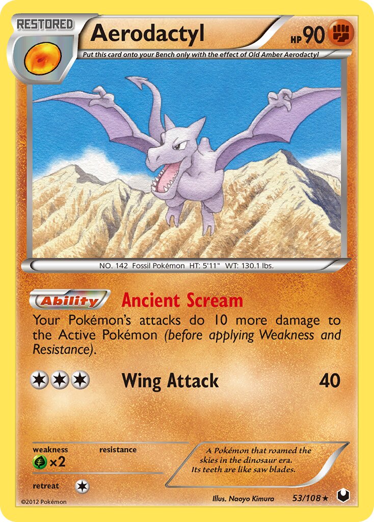 Aerodactyl 053/108 — Dark Explorers (English Pokémon TCG card)