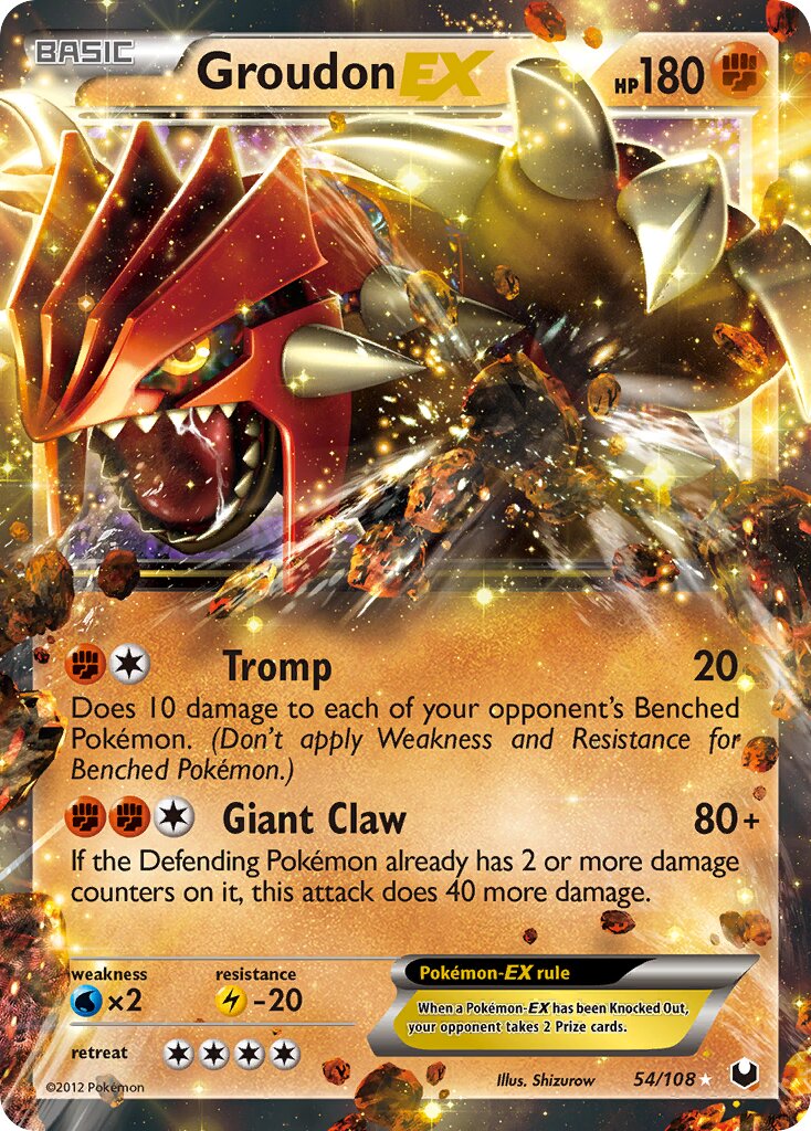 Groudon-EX 054/108 — Dark Explorers (English Pokémon TCG card)