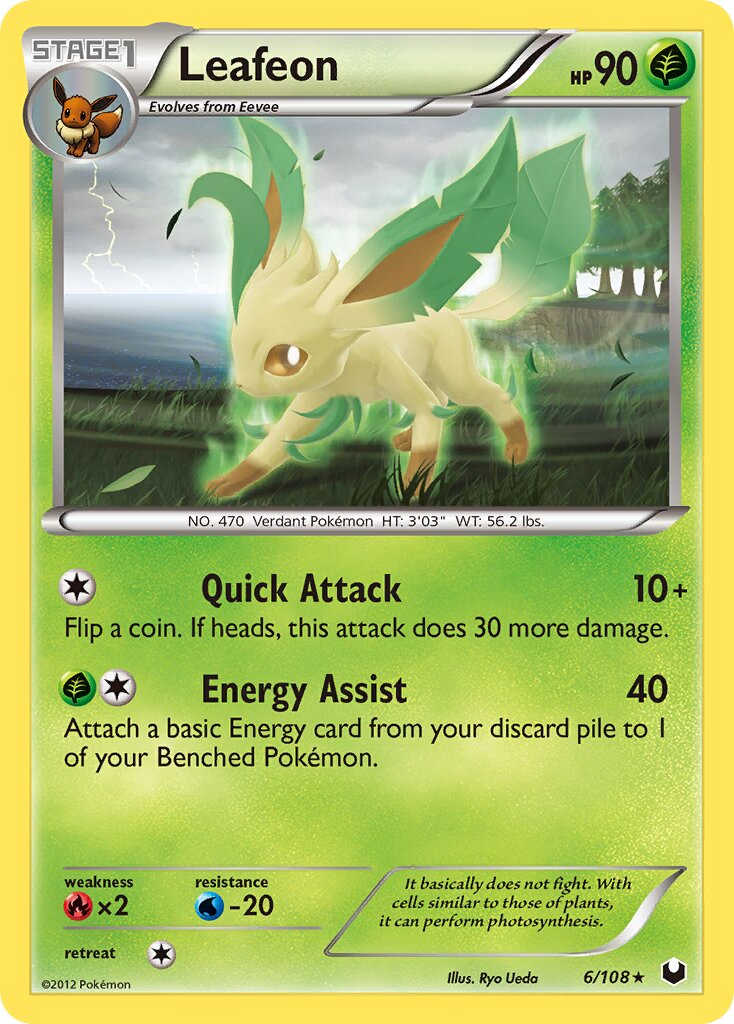 Leafeon 006/108 — Dark Explorers (English Pokémon TCG card)