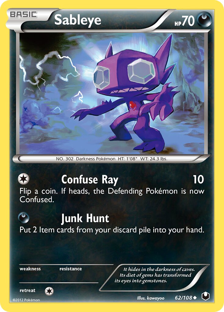 Sableye 062/108 — Dark Explorers (English Pokémon TCG card)