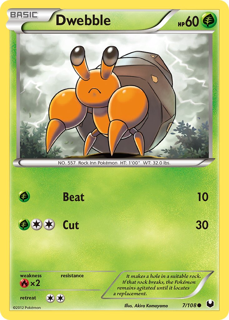 Dwebble 007/108 — Dark Explorers (English Pokémon TCG card)