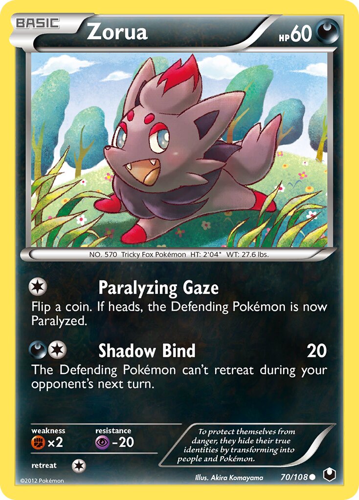 Zorua 070/108 — Dark Explorers (English Pokémon TCG card)
