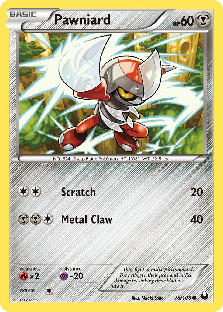 Pawniard 078/108 — Dark Explorers (English Pokémon TCG card)