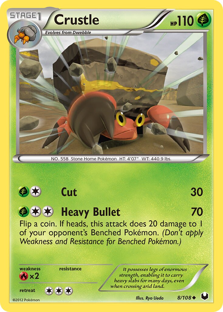 Crustle 008/108 — Dark Explorers (English Pokémon TCG card)