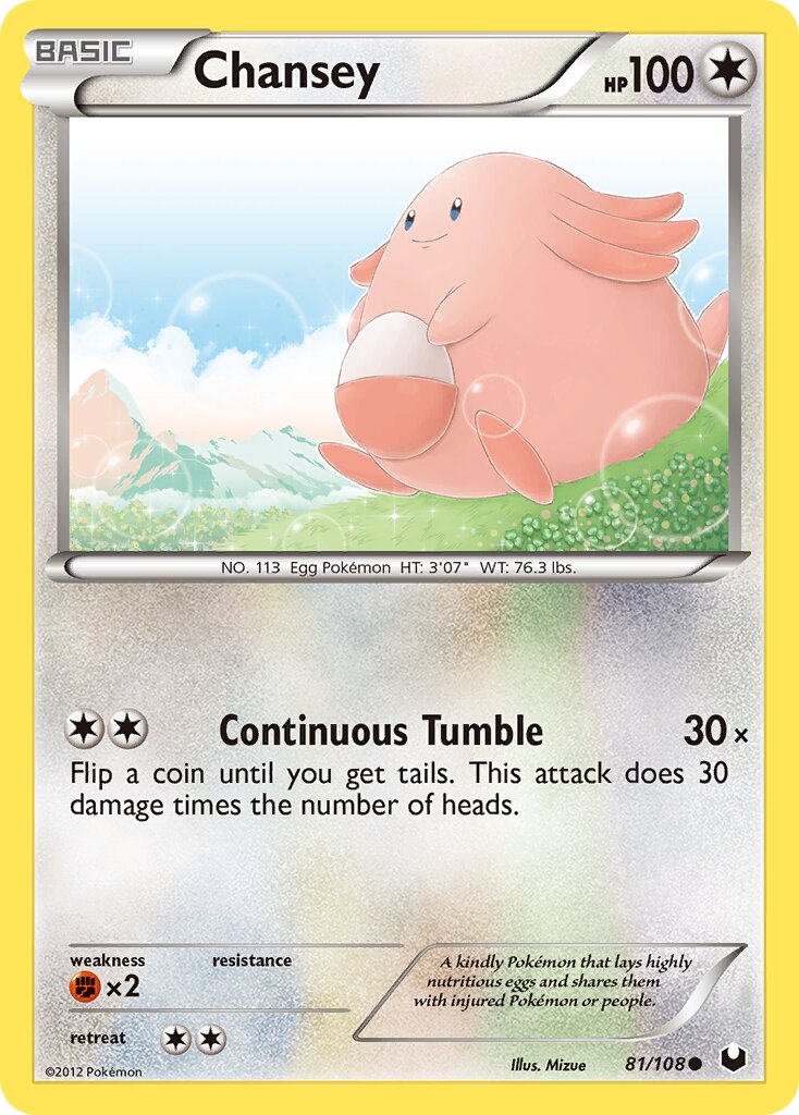 Chansey 081/108 — Dark Explorers (English Pokémon TCG card)