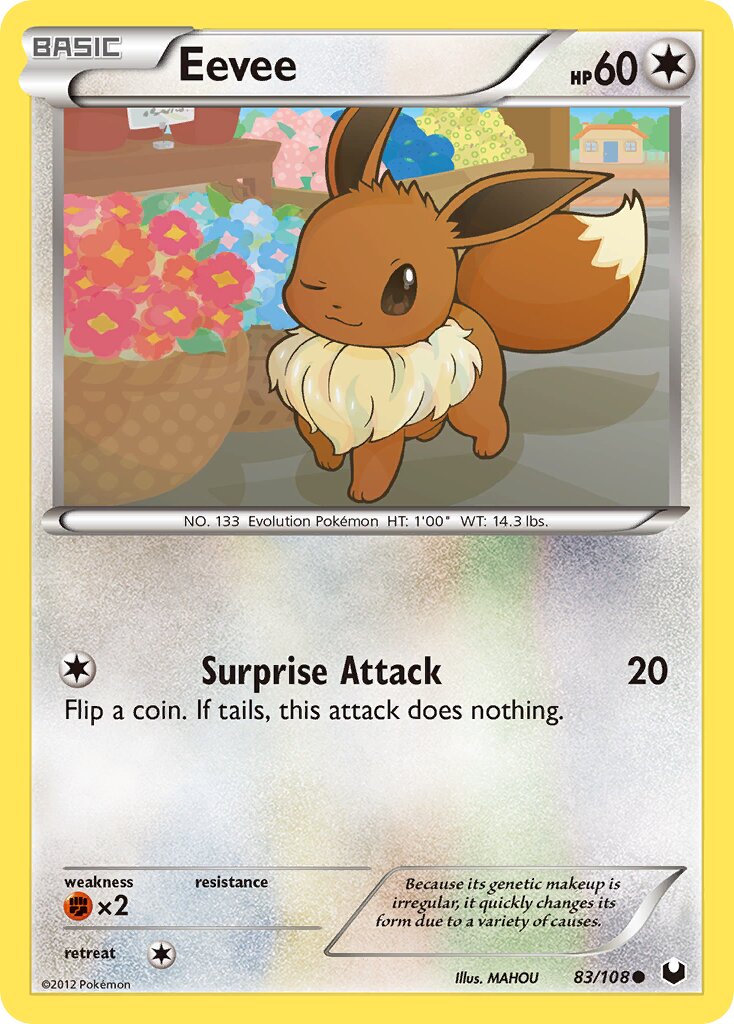 Eevee 083/108 — Dark Explorers (English Pokémon TCG card)