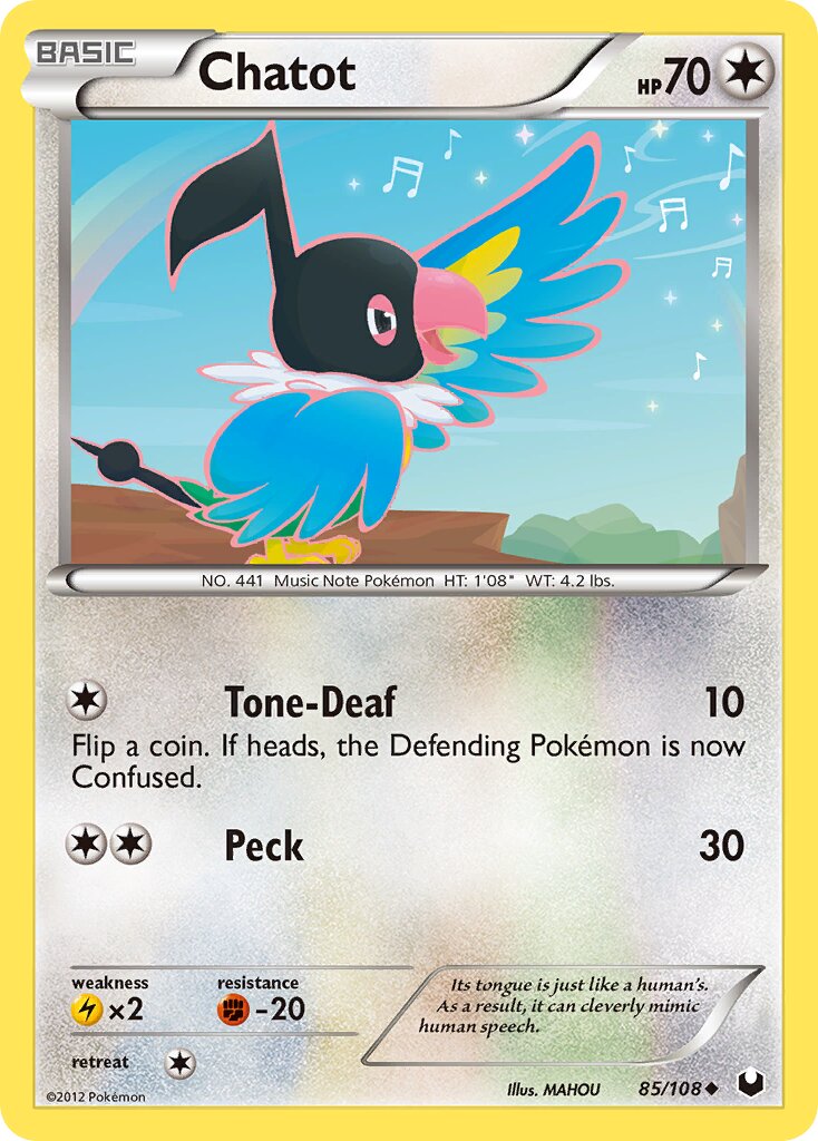 Chatot 085/108 — Dark Explorers (English Pokémon TCG card)