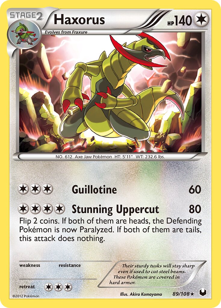 Haxorus 089/108 — Dark Explorers (English Pokémon TCG card)