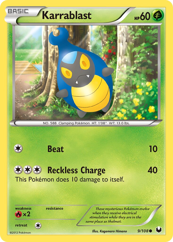 Karrablast 009/108 — Dark Explorers (English Pokémon TCG card)