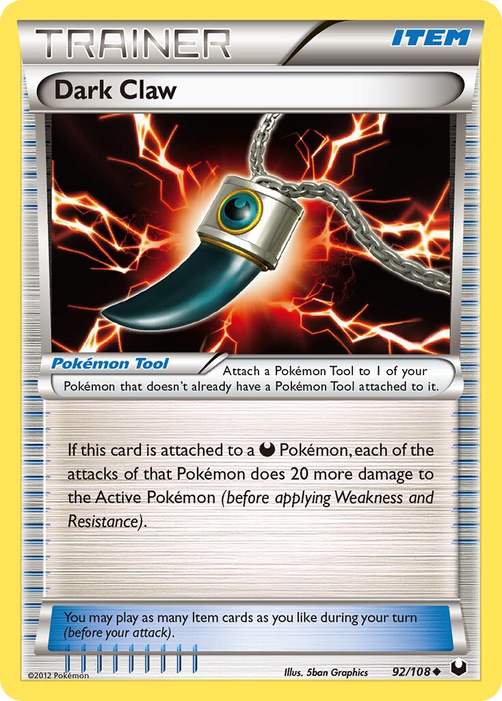 Dark Claw 092/108 — Dark Explorers (English Pokémon TCG card)