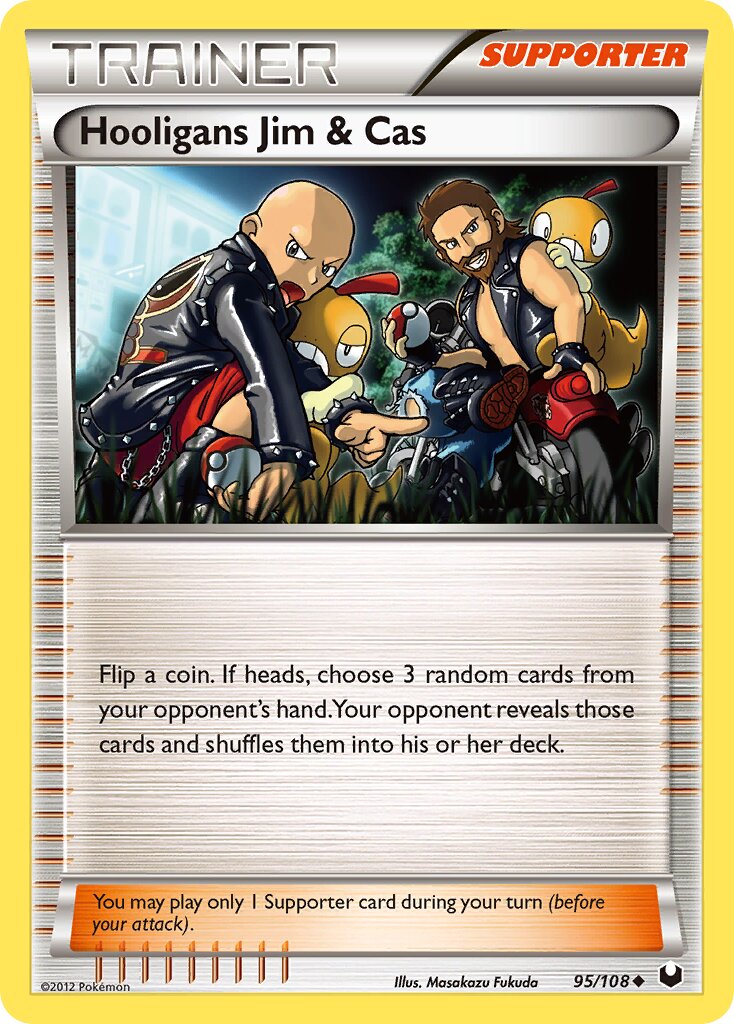 Hooligans Jim & Cas 095/108 — Dark Explorers (English Pokémon TCG card)