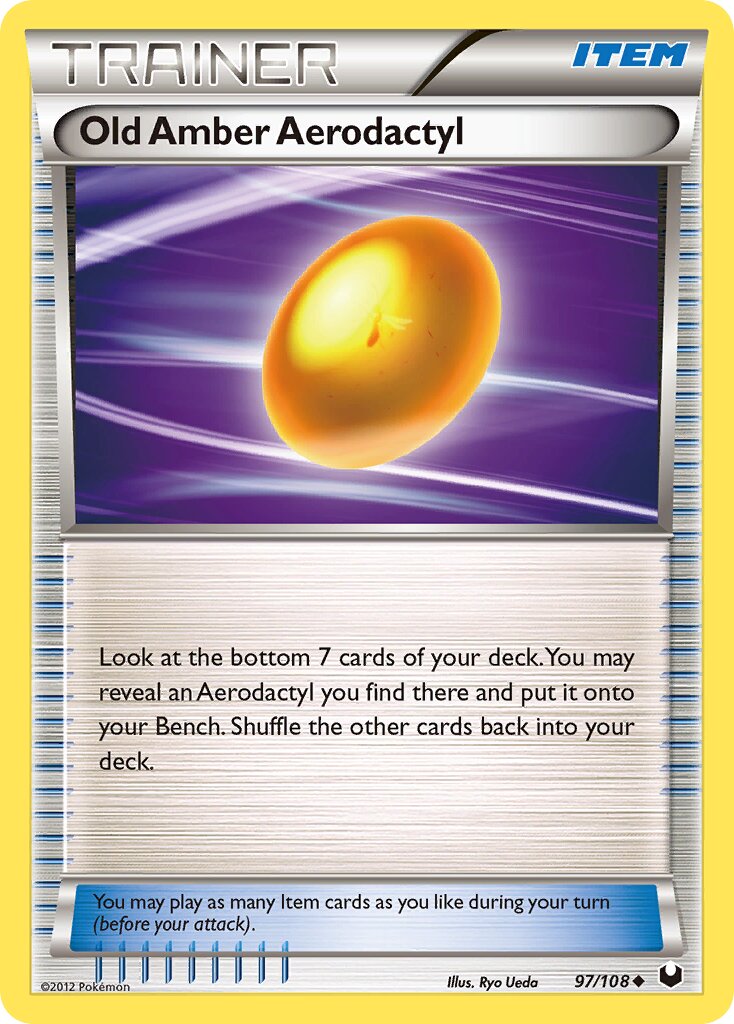 Old Amber Aerodactyl 097/108 — Dark Explorers (English Pokémon TCG card)