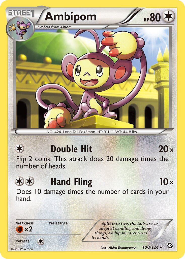 Ambipom 100/124 — Dragons Exalted (English Pokémon TCG card)