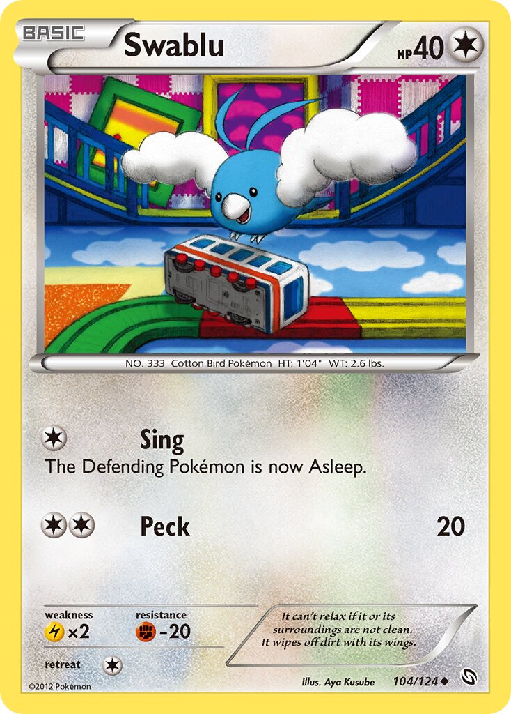 Swablu 104/124 — Dragons Exalted (English Pokémon TCG card)
