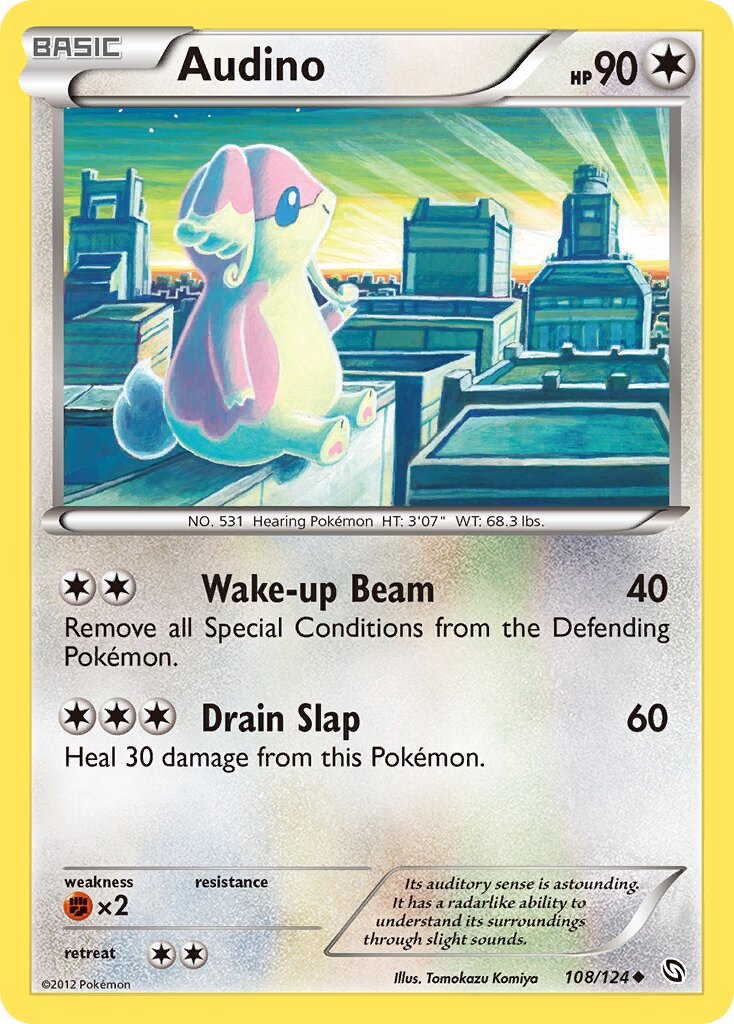 Audino 108/124 — Dragons Exalted (English Pokémon TCG card)