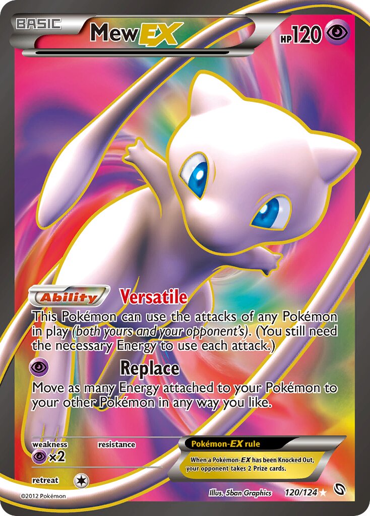 Mew-EX 120/124 — Dragons Exalted (English Pokémon TCG card)