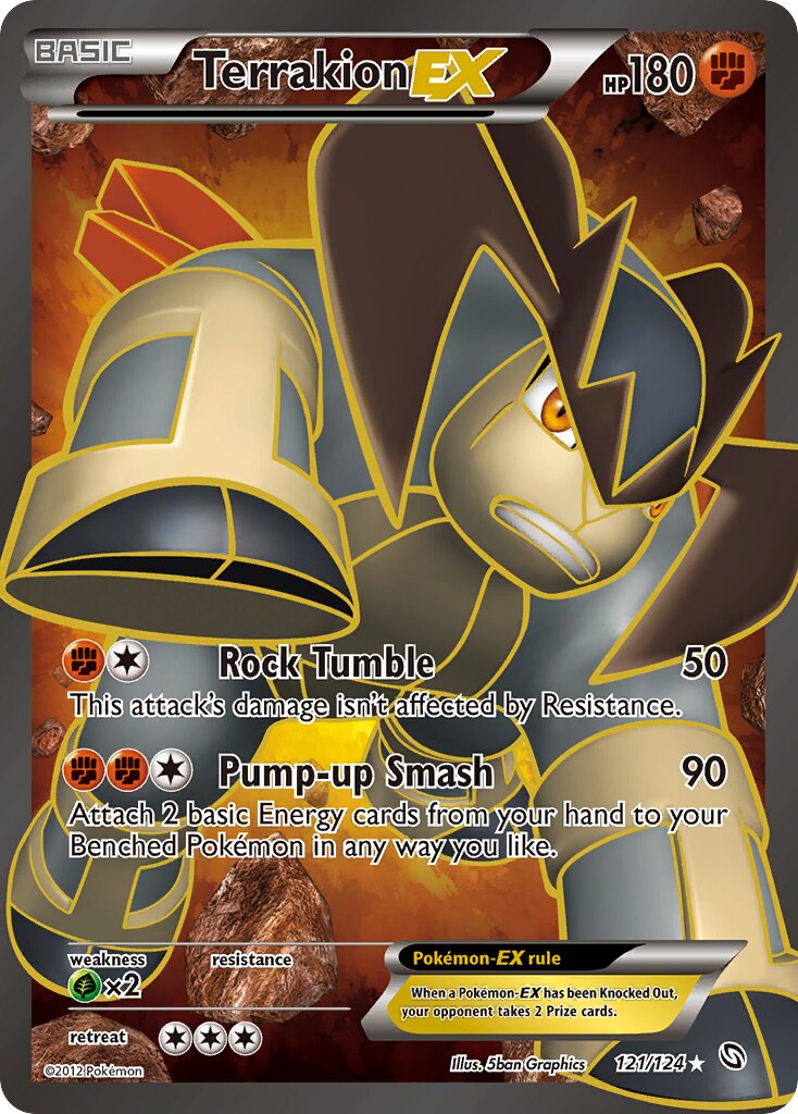 Terrakion-EX 121/124 — Dragons Exalted (English Pokémon TCG card)