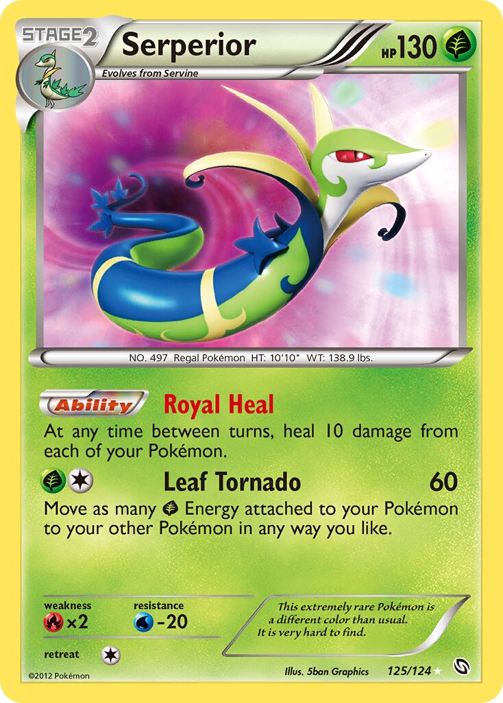 Serperior 125/124 — Dragons Exalted (English Pokémon TCG card)