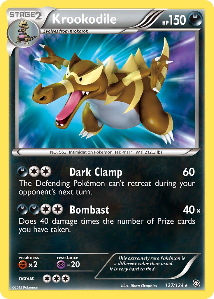 Krookodile 127/124 — Dragons Exalted (English Pokémon TCG card)