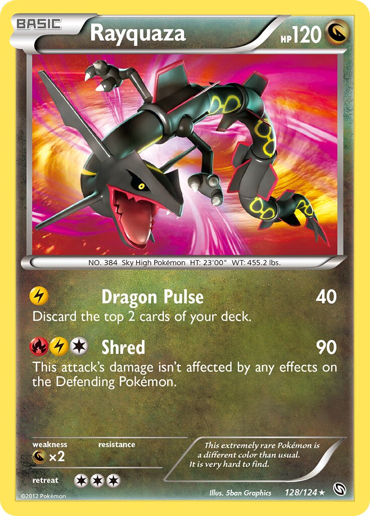 Rayquaza 128/124 — Dragons Exalted (English Pokémon TCG card)