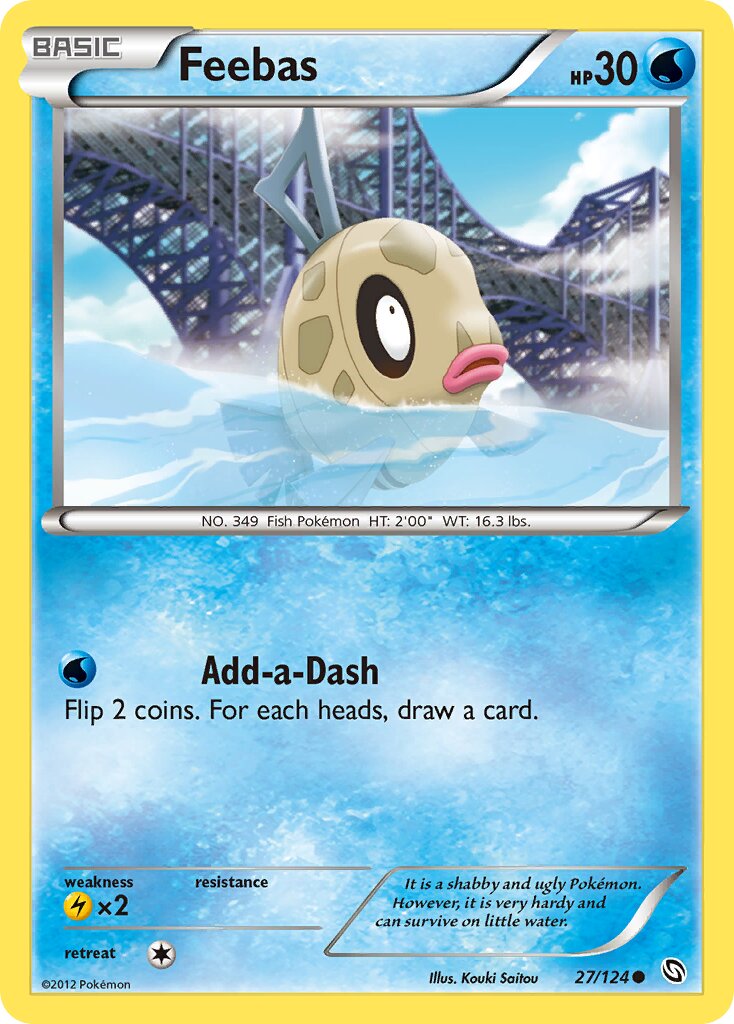 Feebas 027/124 — Dragons Exalted (English Pokémon TCG card)