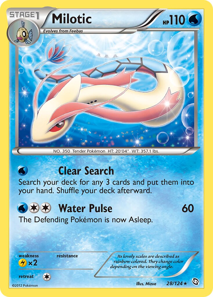 Milotic 028/124 — Dragons Exalted (English Pokémon TCG card)