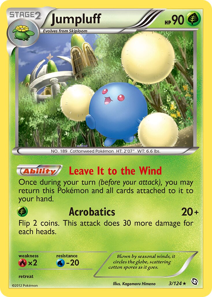 Jumpluff 003/124 — Dragons Exalted (English Pokémon TCG card)