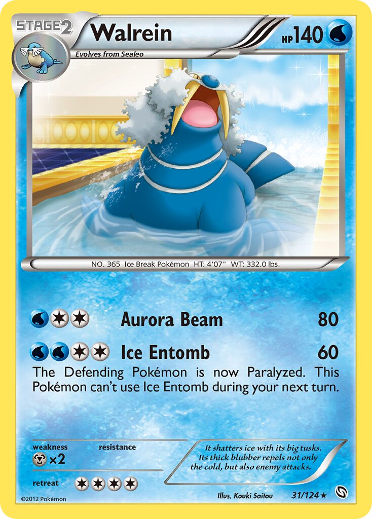 Walrein 031/124 — Dragons Exalted (English Pokémon TCG card)