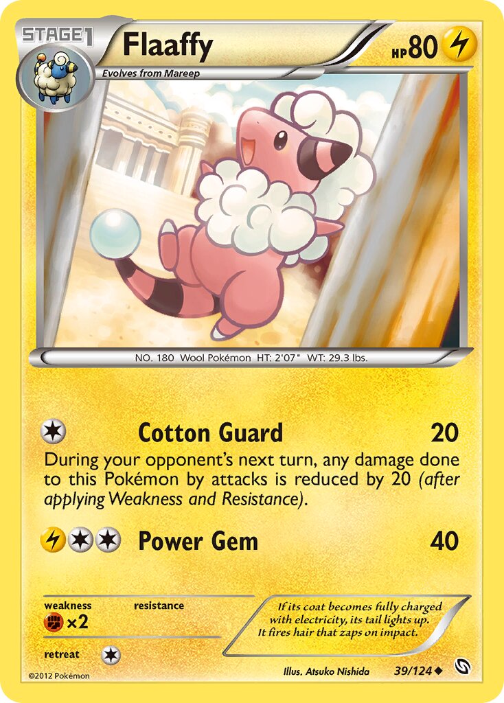 Flaaffy 039/124 — Dragons Exalted (English Pokémon TCG card)