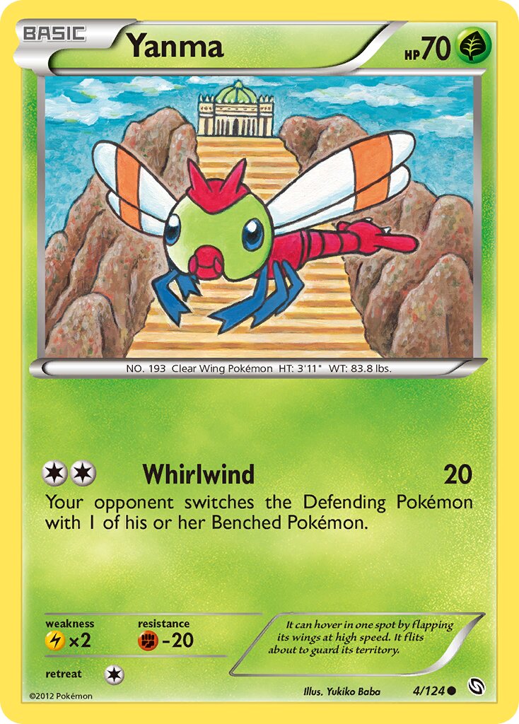 Yanma 004/124 — Dragons Exalted (English Pokémon TCG card)